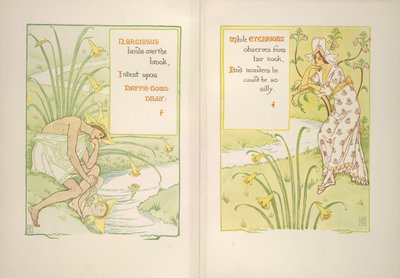 Narsissi ja silmänympärys tekijältä Walter Crane