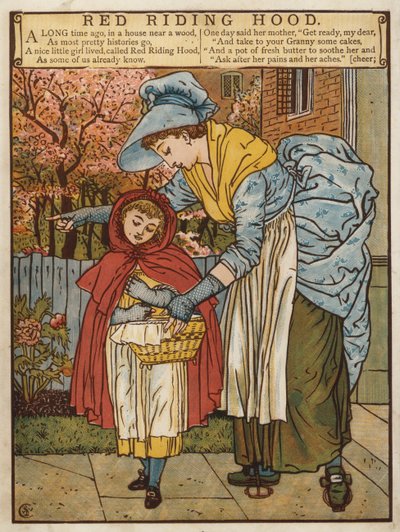 Punahilkka (väri litho) tekijältä Walter Crane