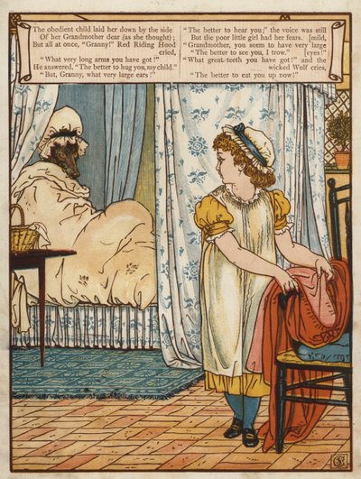 Punahilkka (väri litho) tekijältä Walter Crane