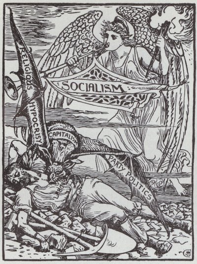Kapitalistinen vampyyri (litho) tekijältä Walter Crane