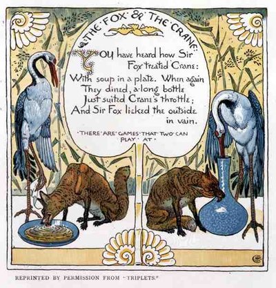 The Fox and The Crane, Tripletsistä tekijältä Walter Crane