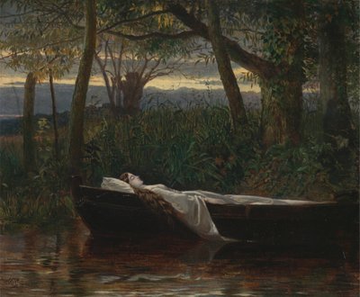 The Lady of Shalott [1862, Royal Academy of Arts, Lontoo, näyttelyluettelo] tekijältä Walter Crane