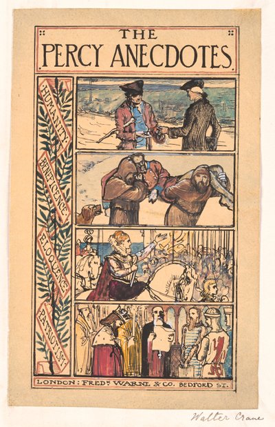 Percy-anekdootit (akvarelli ja muste paperille) tekijältä Walter Crane