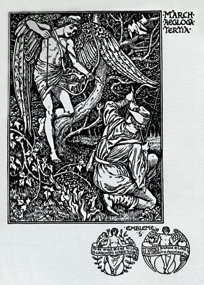 Shepheardsin kalenteri - maaliskuu 1898, 1923 tekijältä Walter Crane