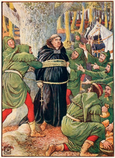 Robin Hoodin ottama Saint Mariesin apotti tekijältä Walter Crane