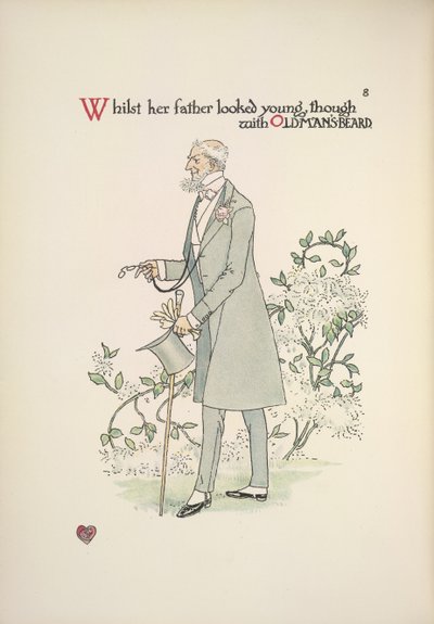 Morsiamen isä aamupuvussa tekijältä Walter Crane