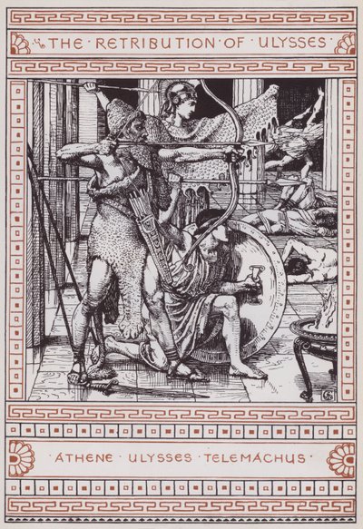 Ulysseksen kosto (kaiverrus) tekijältä Walter Crane