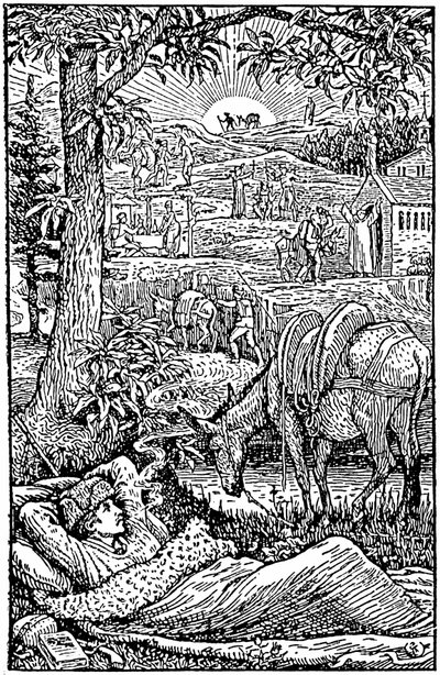 Matkat aasin kanssa Cevennesissä (Travels with a donkey in the Cevennes), Robert Louis Stevenson. illalla L
