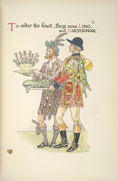 Kaksi palvelijaa, Ling ja Hartstongue tekijältä Walter Crane