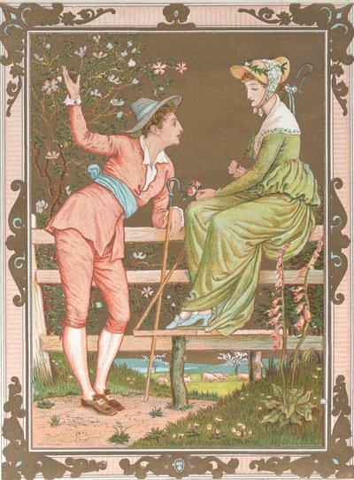 Ystävänpäivä, 1876. tekijältä Walter Crane