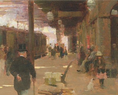 Hastingsin rautatieasema tekijältä Walter Frederick Osborne