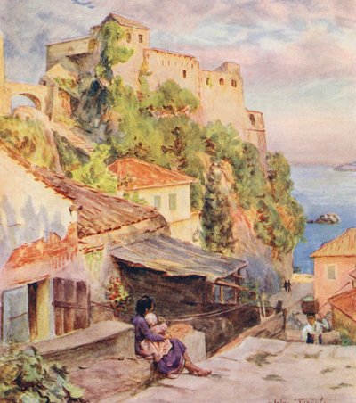 Castelnuovo, Boka Kotorskan lahti (värilitro) tekijältä Walter Frederick Roofe Tyndale