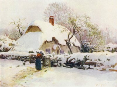 Uusi metsä: Mökki Beaulieu Railsissa, lähellä East Boldrea (väri litho) tekijältä Walter Frederick Roofe Tyndale