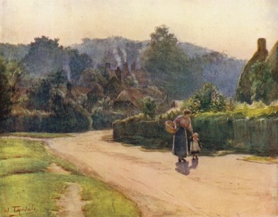 Uusi metsä: Emery Downin kylä (väri litho) tekijältä Walter Frederick Roofe Tyndale