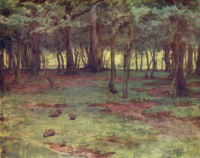 Uusi metsä: Metsät Setley Plainissa (väri litho) tekijältä Walter Frederick Roofe Tyndale