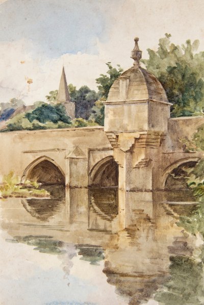 Kaupungin silta, Bradford-on-Avon (akvarelli) tekijältä Walter Frederick Roofe Tyndale