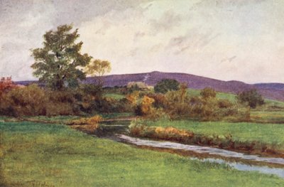 Wessex: "Rainbarrow" of the Return of the Native (värilitografia). tekijältä Walter Frederick Roofe Tyndale