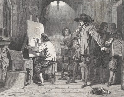 Sebastian Gomezin löysi hänen mestarinsa Murillo, At Work, Illustrated L..., 29. huhtikuuta 1848. tekijältä Walter George Mason
