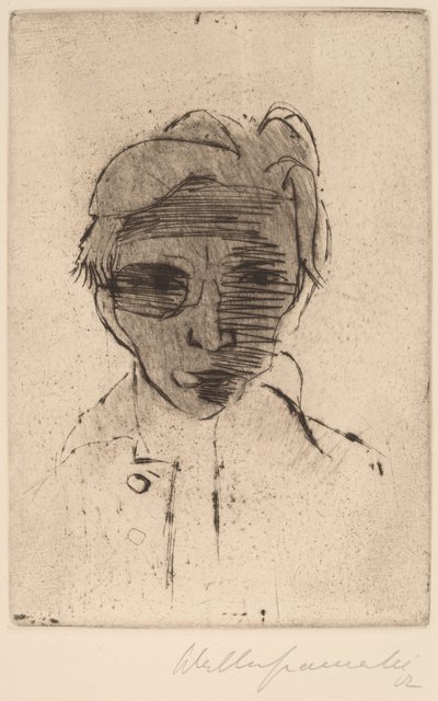 Synkät kasvot, Omakuva Tummat kasvot, Omakuva, 1922. tekijältä Walter Gramatte