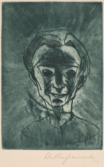 Hymyilevä pää, omakuva Hymyilevä pää, omakuva, 1923. tekijältä Walter Gramatte