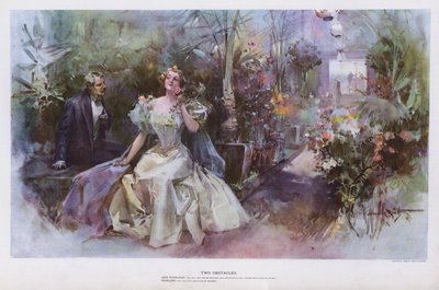 Kaksi estettä (väri litho) tekijältä Walter Granville-Smith