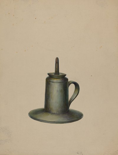 Tinaöljylamppu, c. 1938. tekijältä Walter Hochstrasser