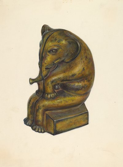 Lelupankki: Elefantti, c. 1939. tekijältä Walter Hochstrasser