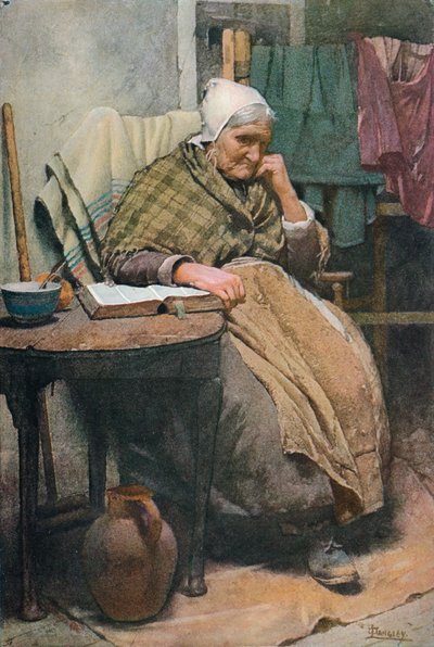 Vanha Cornish Woman, c1880, 1906. tekijältä Walter Langley