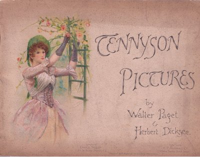 Etukannen suunnittelu (The May Queen), kuvitus Tennyson Picturesilta, julkaisija E P Dutton & Co, n. 1900 (värilitho) tekijältä Walter Paget
