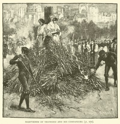 Testwoodin ja hänen seuralaistensa marttyyrikuolema tekijältä Walter Paget