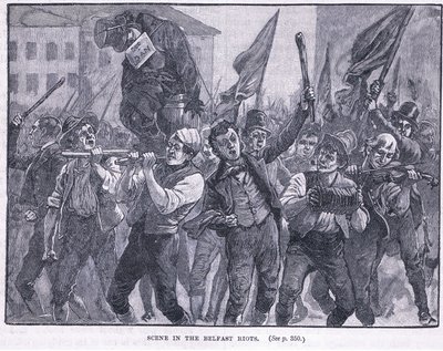 Kohtaus Belfastin mellakoissa 1864 jKr tekijältä Walter Paget