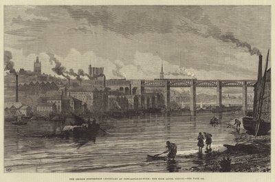 George Stephensonin satavuotisjuhla Newcastle-on-Tynessä, High Level Bridge tekijältä Walter Paget