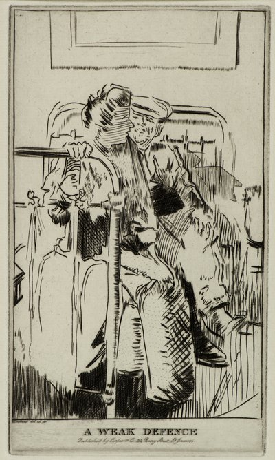 Heikko puolustus, n. 1911 (etsaus) tekijältä Walter Richard Sickert