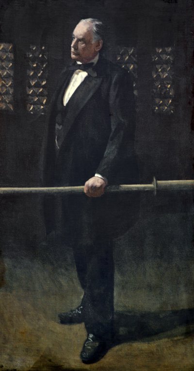 Charles Bradlaugh alahuoneen baarissa, n. 1892-1893 (öljy kankaalle) tekijältä Walter Richard Sickert