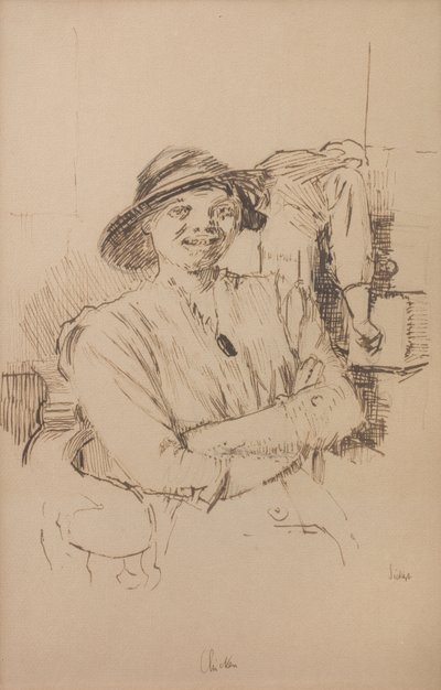 Kana, n. 1914 (lyijykynä, tussi ja seepiamuste paperille) tekijältä Walter Richard Sickert
