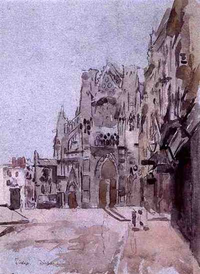 Dieppe (akvarelli paperille) tekijältä Walter Richard Sickert