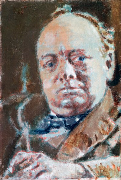 Sir Winston Leonard Spencer Churchillin muotokuva (Woodstock tekijältä Walter Richard Sickert