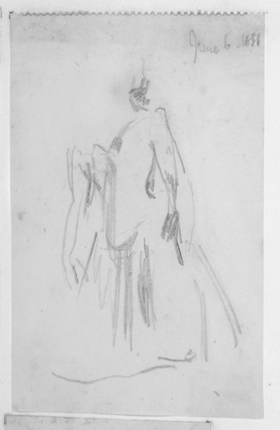 Luonnos naishahmosta tekijältä Walter Richard Sickert
