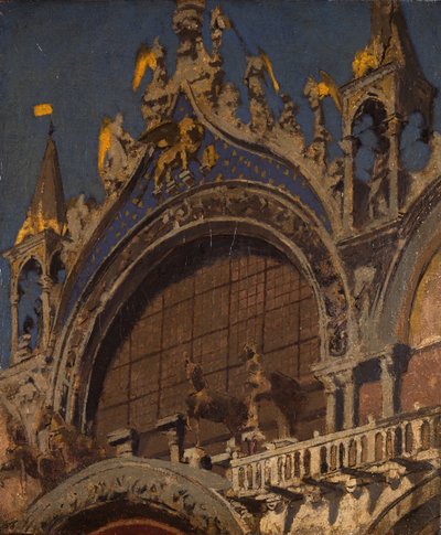 Pyhän Markuksen hevoset, Venetsia, 1905-06. tekijältä Walter Richard Sickert