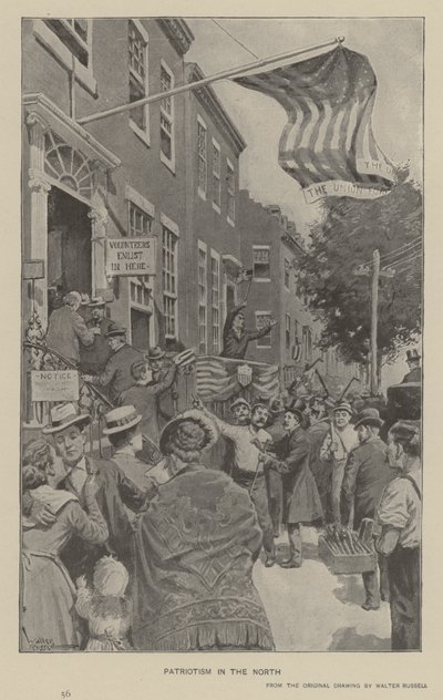 Isänmaallisuus pohjoisessa (litho) tekijältä Walter Russell