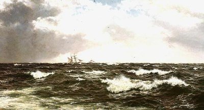 Merimaisema laivoilla keskikanavalla tekijältä Walter Shaw
