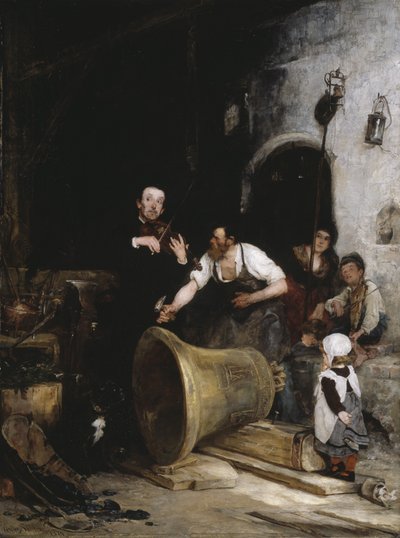 Kellon soittaminen, 1874 tekijältä Walter Shirlaw