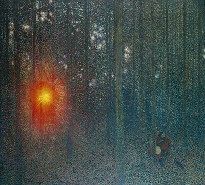 Ilta, n. 1900 (öljy kankaalle) tekijältä Walter Sigmund Hampel