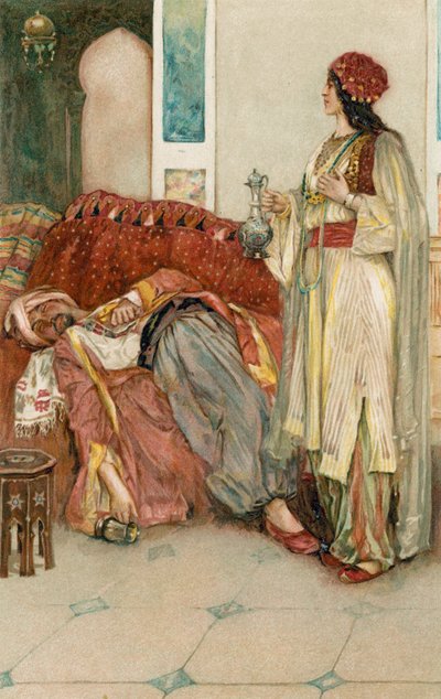 Arabian yöt: Aladdinin tarina tekijältä Walter Stanley Paget