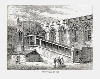 Crosby Hall 1790, 1878 tekijältä Walter Thornbury