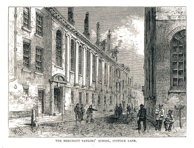 Merchant Taylors School, Suffolk Lane, 1878 tekijältä Walter Thornbury