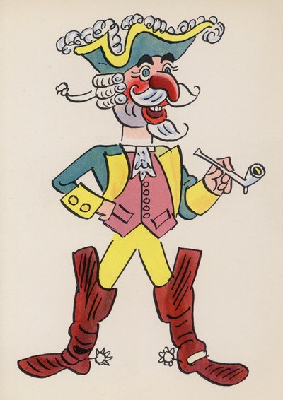 Lukuja lastenkirjoista: Münchausen (värilitografia). tekijältä Walter Trier