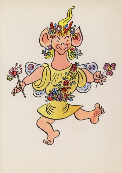 Lukuja lastenkirjoista: Puck (värilitografia) tekijältä Walter Trier