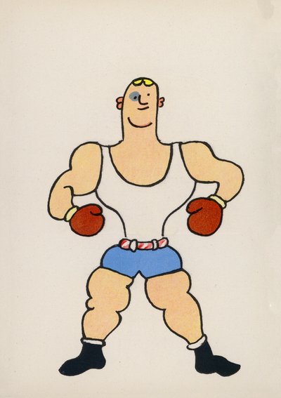 Yksi Walter Trierin hulluista ihmisistä (värilitografia). tekijältä Walter Trier