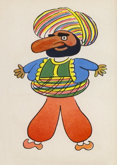 Yksi Walter Trierin hulluista ihmisistä (värilitografia). tekijältä Walter Trier